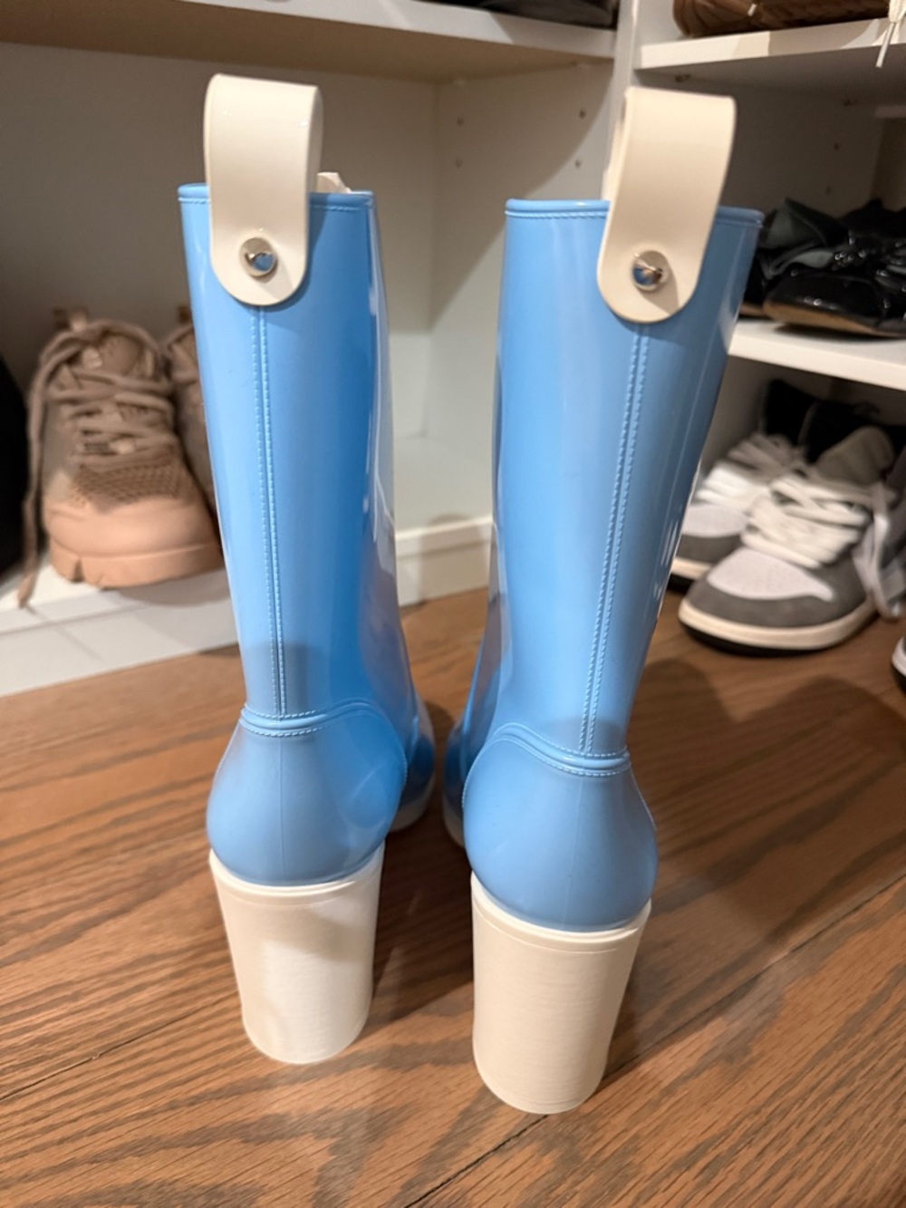Christian Louboutin Loubirain Boots Blue Size 37 - Picture 3 of 4